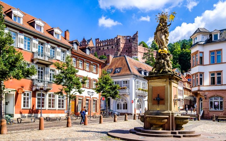 Old town square in Heidelberg